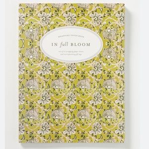 Anthropologie In Full Bloom Wrapping Paper & Gift Tag Book